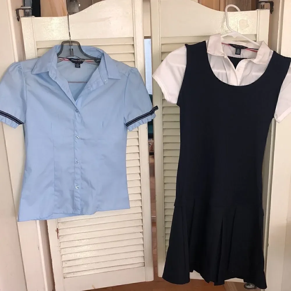 French Toast Crisp School 🏫 Uniform Set Girls Size 14 in French Blue & Navy.